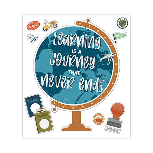 Carson Dellosa Motivational Bulletin Board Set, Learning Is a Journey, 45 Pieces
