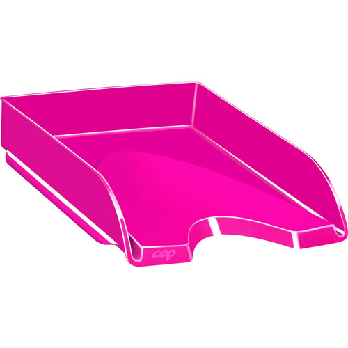 CEP Letter Tray, Stackable, 10-1/10"Wx13-7/10"Lx2-3/5"L, PrettyPink