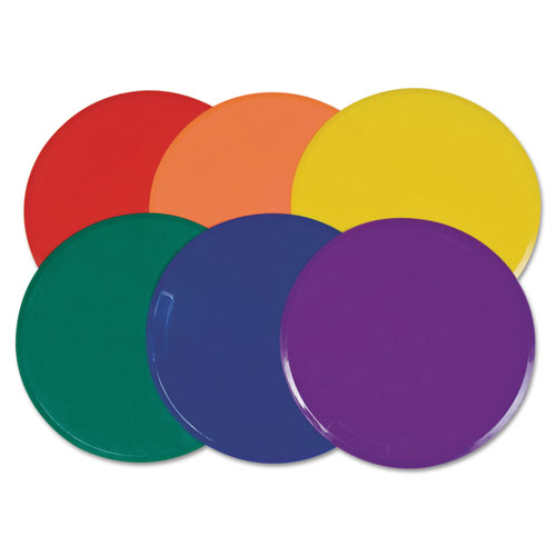 CH Poly Spot Marker Set, 9" Disks, Assorted Colors, 6/Set