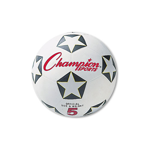 Champion Rubber Sports Ball, For Soccer, No. 4, White/Black