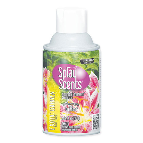 Champion Sprayon® Sprayscents Metered Air Fresheners, Exotic Garden Scent, 7 oz, 12/Carton