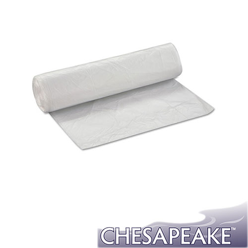Chesapeake 12-16 Gallon Clear Canliner, 8 micron (.31 mil), 24" x 33", 20 rolls of 50, 1000 per case