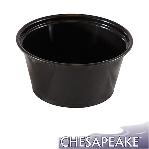 Chesapeake 2 oz. Black Plastic Souffle Cup