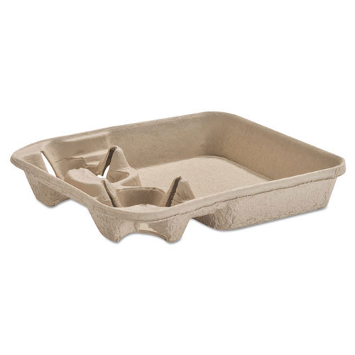 Chinet Strongholder Molded Fiber Cup/food Tray, 8-22oz, Two Cups, 250/carton