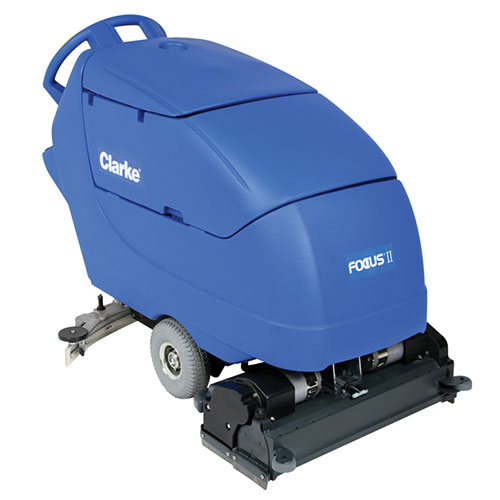 Clarke FOCUS® II Cylindrical 28 Mid-size Autoscrubber, 242 Ah Wet Batteries, Onboard Charger, Brushes