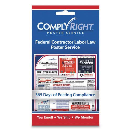 ComplyRight Labor Law Poster Service, "Federal Contractor Labor Law", 4w x 7h