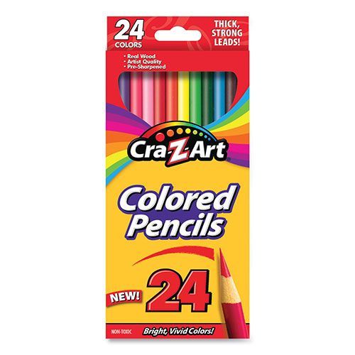 Cra-Z-Art® Colored Pencils, 24 Assorted Lead/Barrel Colors, 24/Pack