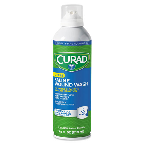 Curad Sterile Saline Wound Wash, 7.1 oz Bottle