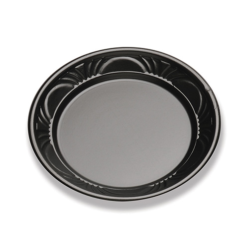 D&W Finepack 6" Plastic Plate, Black Pearl