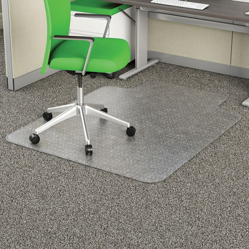 Deflecto Chairmat, W/ Lip, Commercial Pile, 36"Wx48"Lx1/10"H, Clear