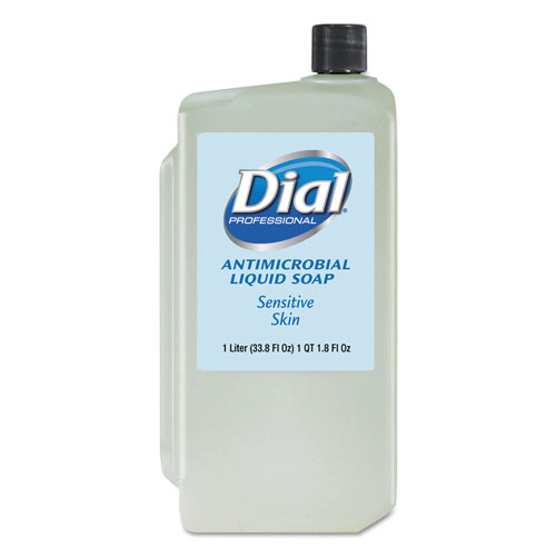Dial Antimicrobial Soap for Sensitive Skin, 1 L Refill, Floral, 8/Carton