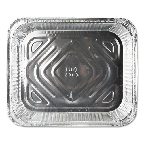 Durable Packaging Aluminum Steam Table Pans, Half Size, Shallow, 100/Carton