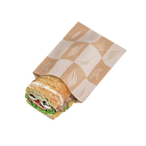 Durable Packaging Grease Resistant Sandwich Bag Artisan, 4.25 x 2.75 x 16.5