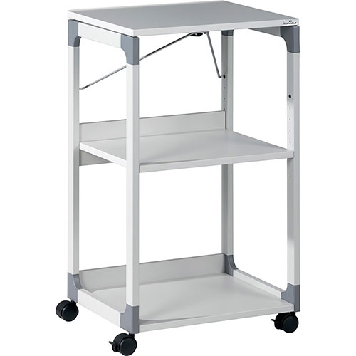 Durable System Overhead/Beamer Trolley - 3 x Shelf(ves) - 34.7", x 20" x 17" Depth - Metal, Plastic, Fiberglass, Resin, Steel - Gray