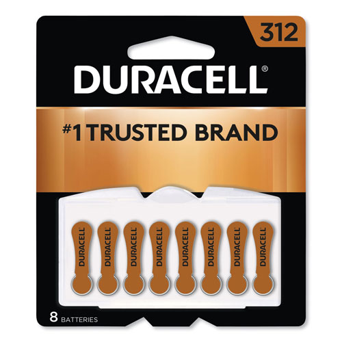 Duracell Hearing Aid Battery, #312, 8/Pack