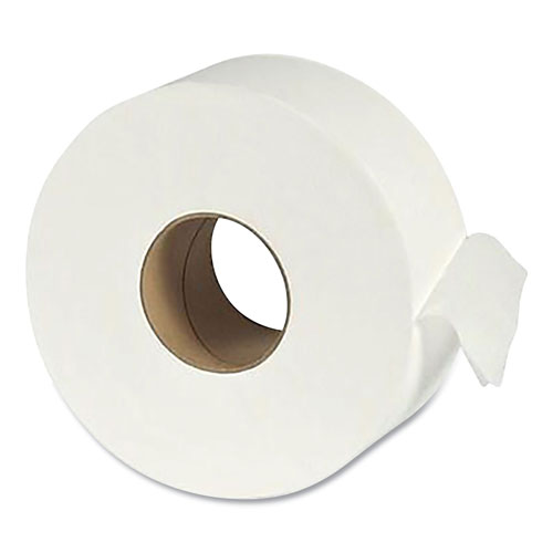 Eco Green® Recycled One-Ply Jumbo Bathroom Tissue, Septic Safe, White, 3.5" x 3,000 ft, 12 Rolls/Carton