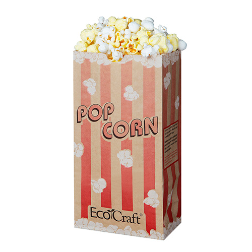 Ecocraft Theater Popcorn Bag 46oz Red Stripe