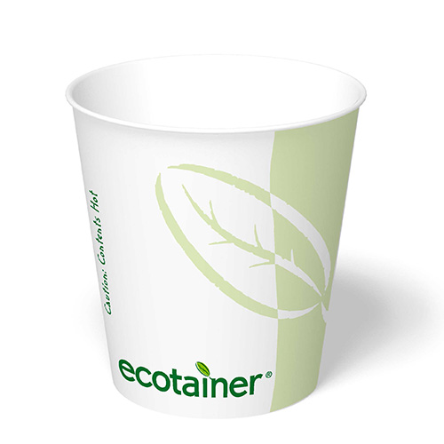 ecotainer Paper Squat Hot Cup, 10z.