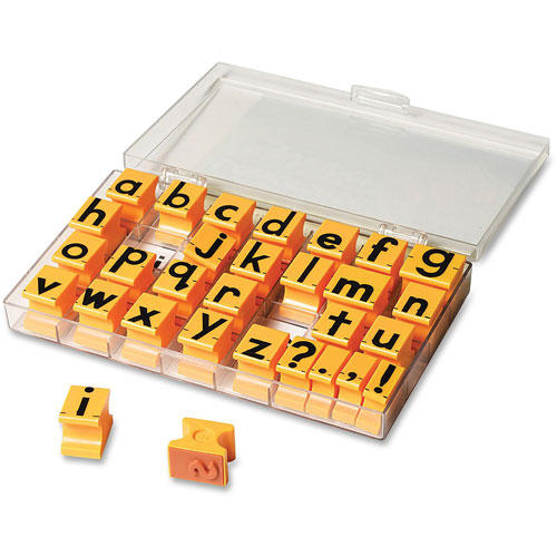 Educational Insights Alphabet Stamp Letters, Lowercase, 30Pcs, Yellow