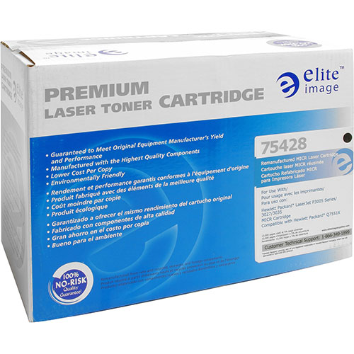 Elite Image Remanufactured MICR Toner Cartridge, Alternative for HP 51A (Q7551A), Laser, 6500 Pages, Black, 1 Each