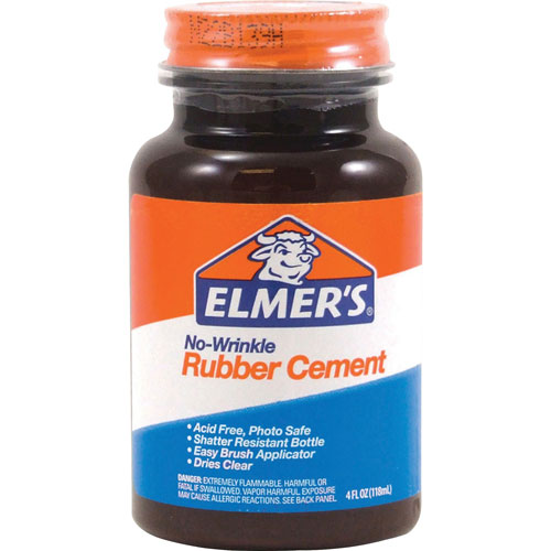 Elmer's 4 Ounce Rubber Cement with Brush