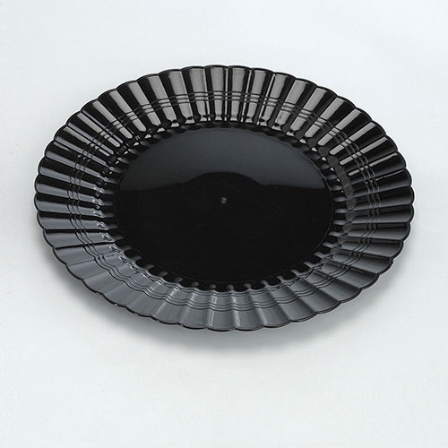 EMI Yoshi Plastic Dessert Plate, 6", Black
