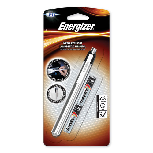 Energizer Aluminum Pen LED Flashlight, 2 AAA, Black