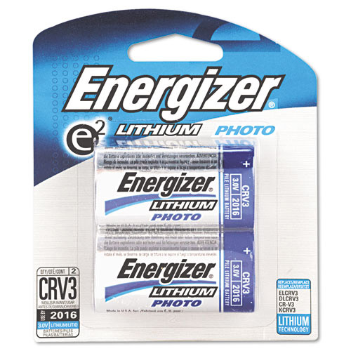 Energizer CRV3 Lithium Photo Battery, 3V, 2/Pack