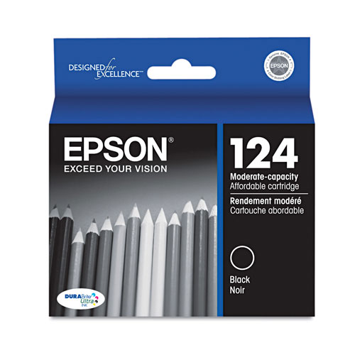 Epson T124120S (124) DURABrite Ultra Ink, Black