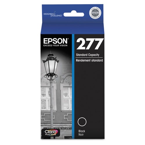Epson T277120S (277) Claria Ink, 240 Page-Yield, Black