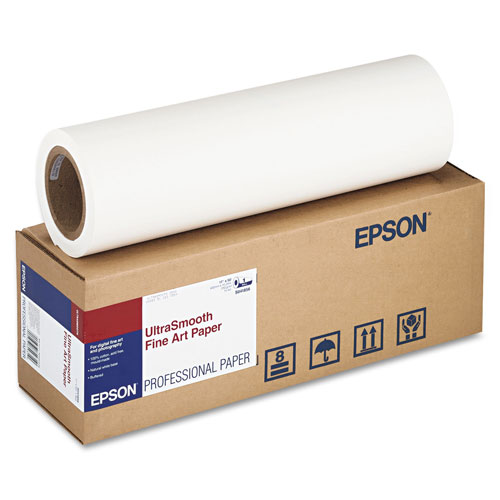 Epson UltraSmooth Fine Art Paper Rolls, 17" x 50 ft, Matte White