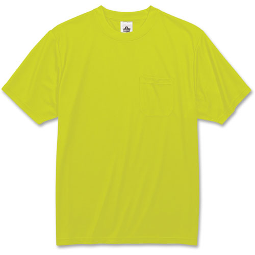 Ergodyne GloWear 8089 Non-Certified Hi-Vis T-Shirt, Polyester, Large, Lime