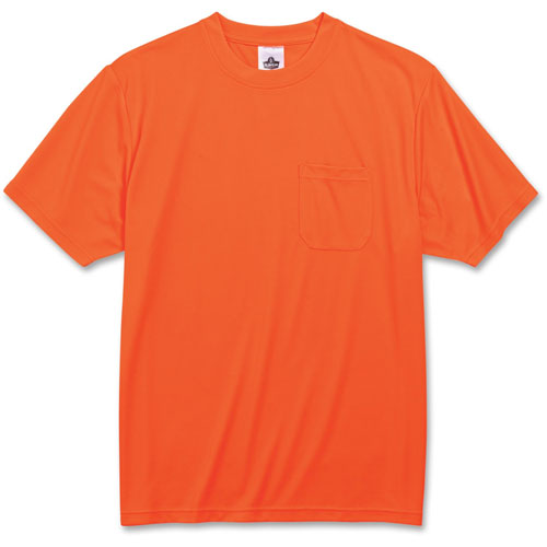 Ergodyne GloWear 8089 Non-Certified Hi-Vis T-Shirt, Polyester, Small, Orange