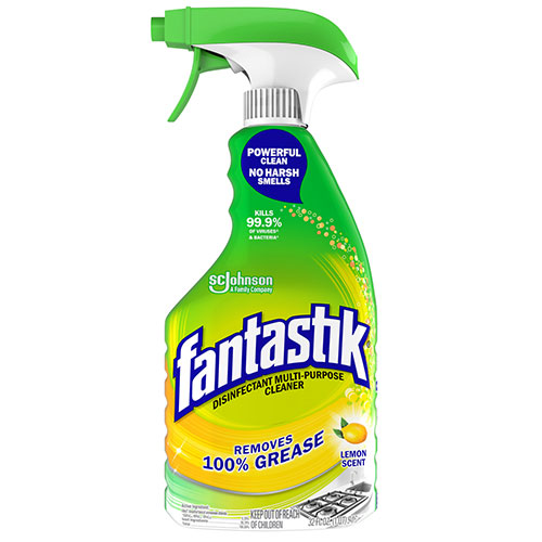 Fantastik Disinfectant Multi-Purpose Cleaner Lemon Scent, 32 oz Spray Bottle