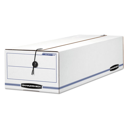 Fellowes LIBERTY Check and Form Boxes, 9" x 24.25" x 7.5", White/Blue, 12/Carton