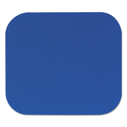 Fellowes Polyester Mouse Pad, Nonskid Rubber Base, 9 x 8, Blue