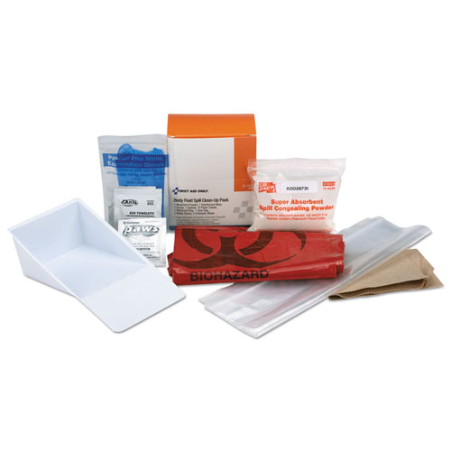 First Aid Only BBP Spill Cleanup Kit, 3.625" x 4.312" x 2.25"