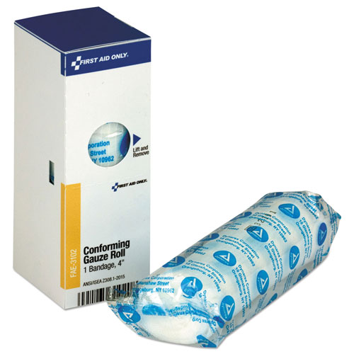First Aid Only Gauze Refill for ANSI-Compliant First Aid Kit, 4" Conforming Gauze Roll