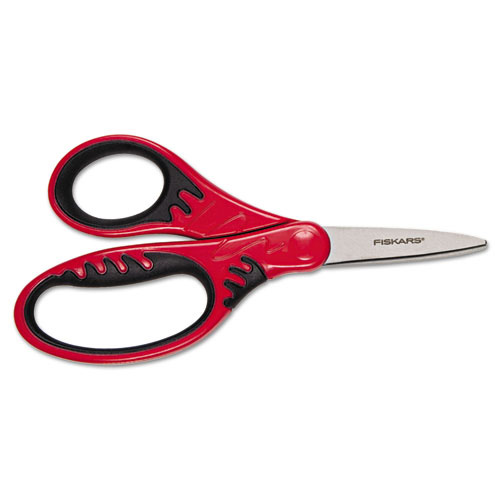 Fiskars Softgrip Scissors for Kids, Pointed Tip, 5"