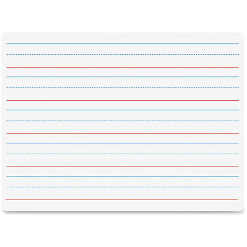 Flipside Dry-Erase Board, Ruled, 9" x 12", Red/Blue