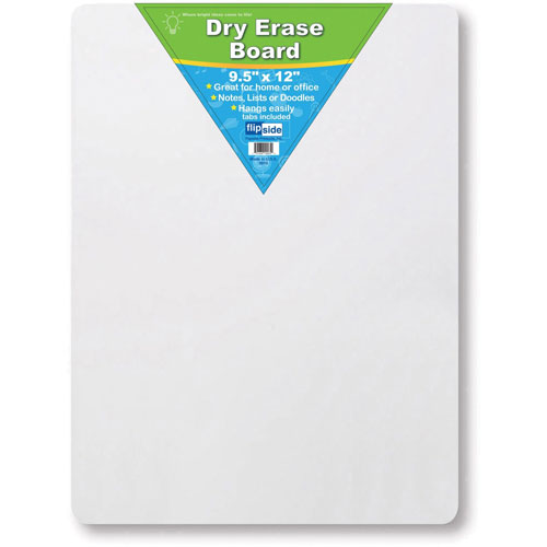 Flipside Dry Erase Board, 9-1/2" x 12", White