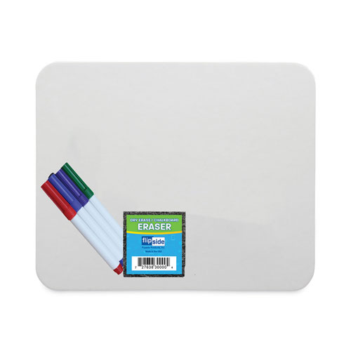 Flipside Dry-Erase Board, 9" x 12", 12/PK, White