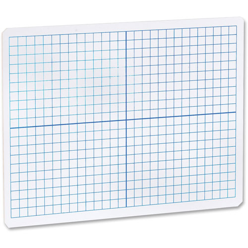 Flipside Dry Erase XY Axis Board Dual Sided, 9" x 12", White