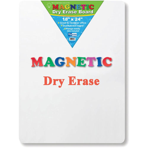 Flipside Magnetic Dry Erase Board, 18" x 24", White
