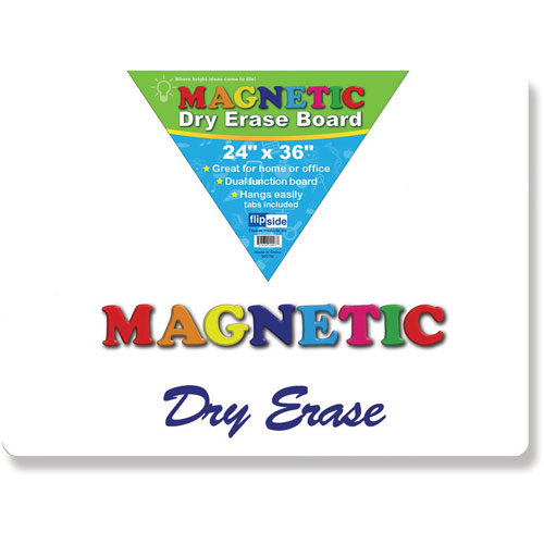 Flipside Magnetic Dry Erase Board, 24" x 36", White