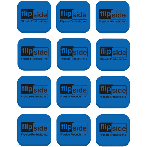 Flipside Magnetic Whiteboard Student Erasers, 12ST/CT, Blue