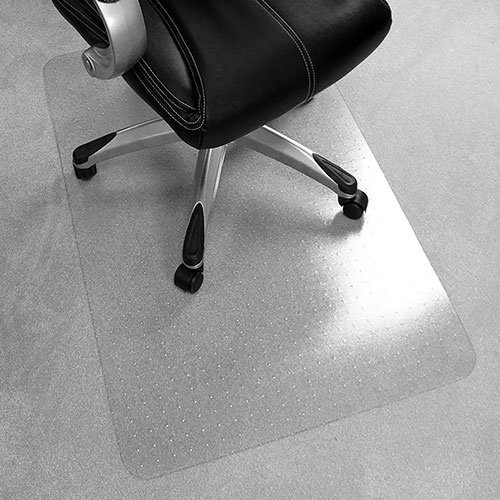 Floortex Advantagemat Plus Chairmat - Carpet - 53" Length x 45" Width - Rectangle - Clear