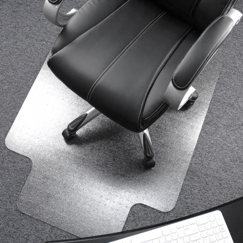 Floortex Chairmat, w/Lip, Lip 10" x 20", 48" x 60", Clear