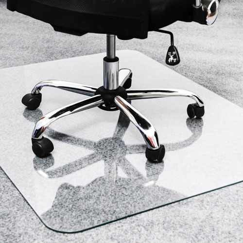 Floortex Glass Chair Mat, 40" x 53", Clear