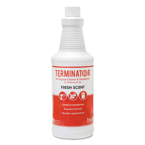 Fresh Products Terminator Deodorizer All-Purpose Cleaner, 32oz Bottles, 12/Carton